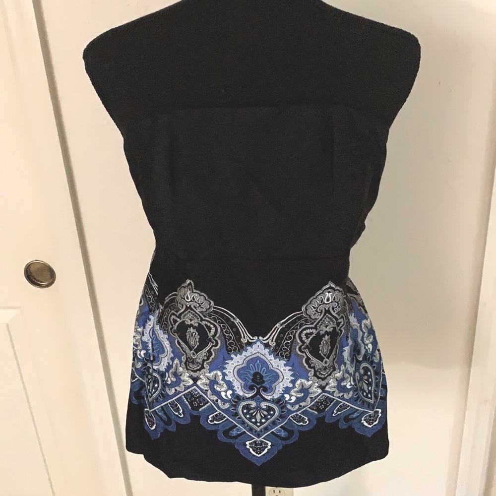 Caché Strapless Gorgeous Navy Top Medium - Picture 3 of 16